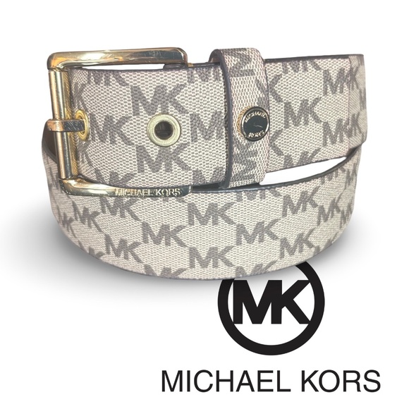 NWT - Michael Kors Signature Logo Belt - SZ  L - Picture 1 of 10